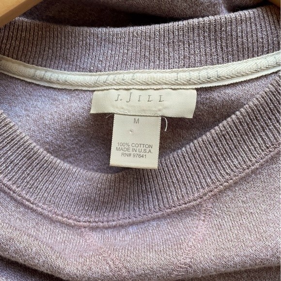 J. Jill Short Sleeve Maxi Sweatshirt Dress Mauve Heather Women’s Size Medium - Picture 7 of 10